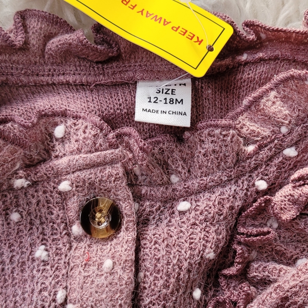 SHEIN Purple Ruffled Kids One Piece - Picture 3 of 3